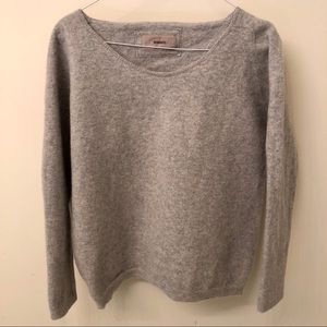 HUMANOID Lambswool Gray Wrap Back Sweater